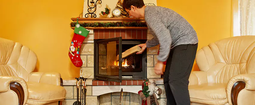 Rusted Metal Fireplace Restoration in Acworth, Georgia