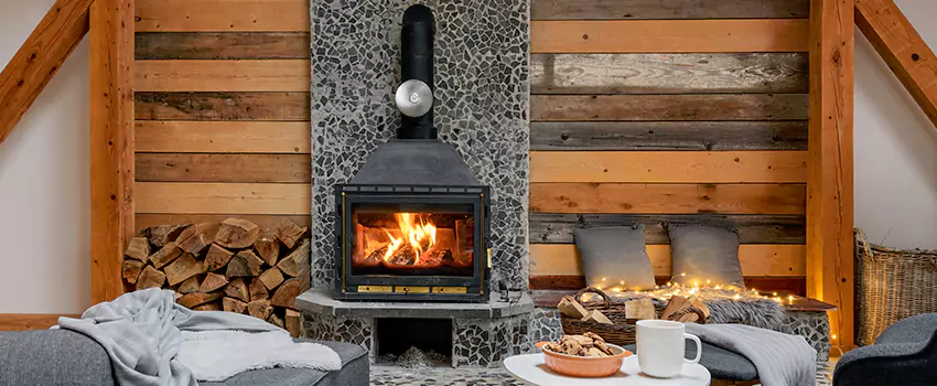 Thelin Hearth Products Direct Vent Gas Stove Fireplace Inspection in Acworth, Georgia